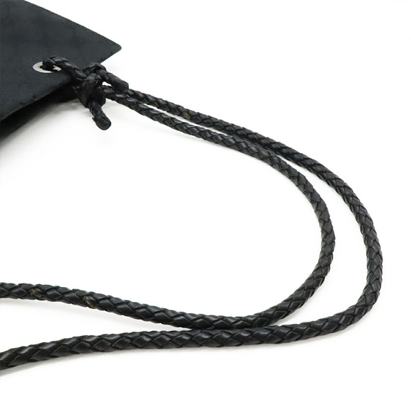 GUCCI GG canvas Shoulder Bag Tote braided black leather - Picture 4 of 9